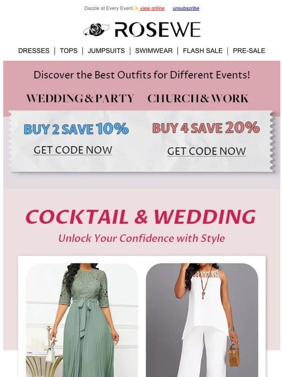 COCKTAIL & WEDDING | UP TO EXTRA 20% OFF!