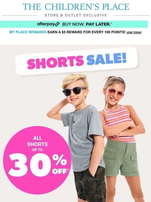 [CONFIRMED]: Up to 30% Off All Shorts!