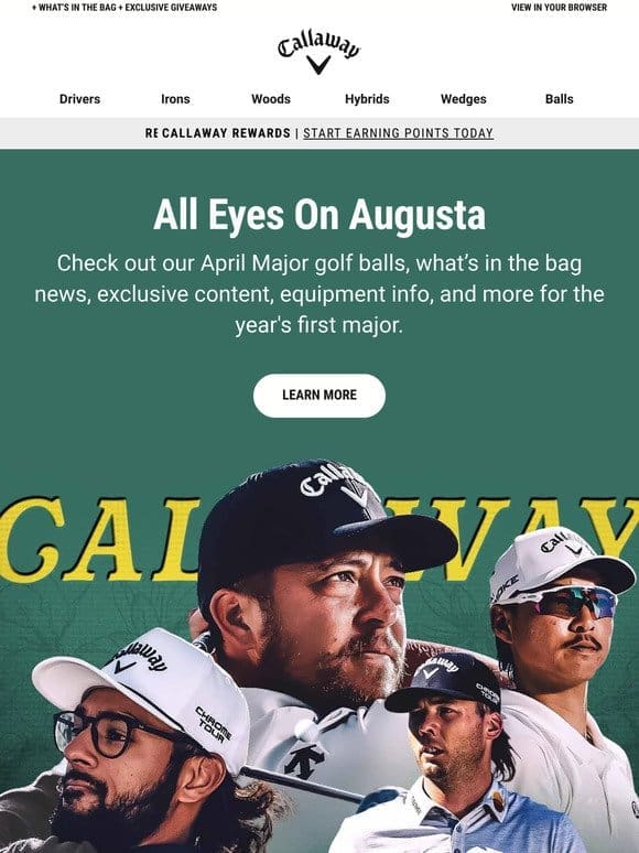 Callaway Headlines For The Year’s 1st Major