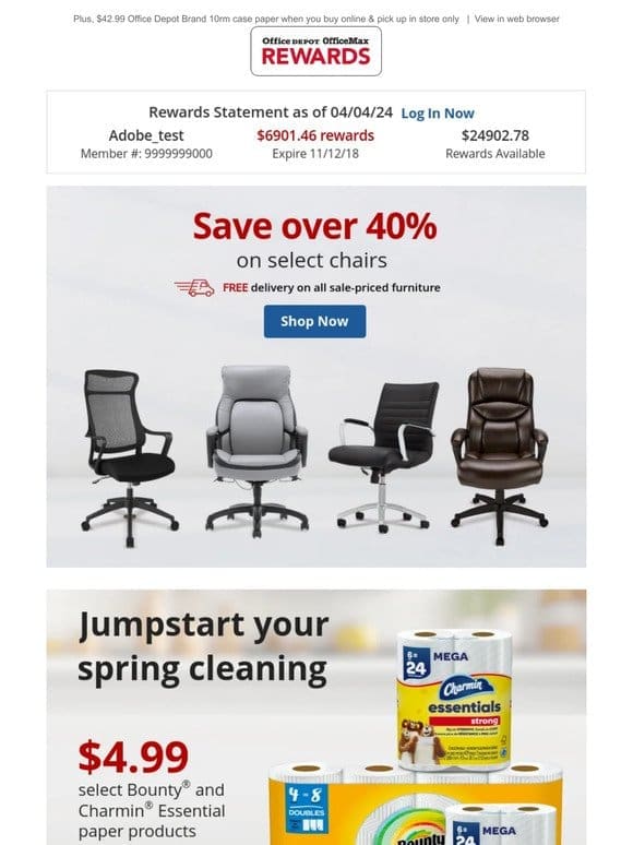 Can’t miss deals inside on chairs， printers and more