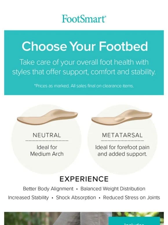Care for Your Foot Health   Choose Your Footbed