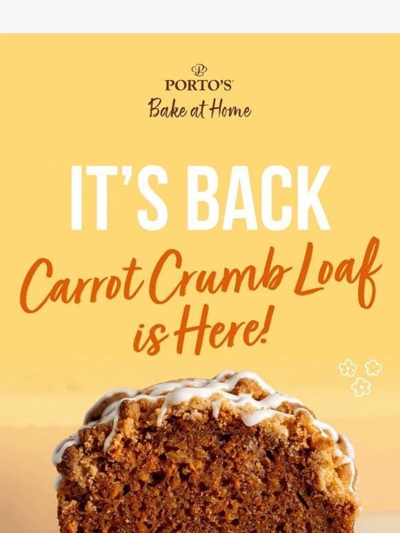 Carrot Crumb Loaf Makes a Comeback!