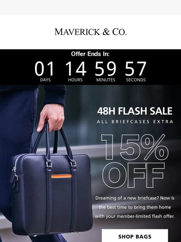 Carry Your Success: 15% Off Briefcases!