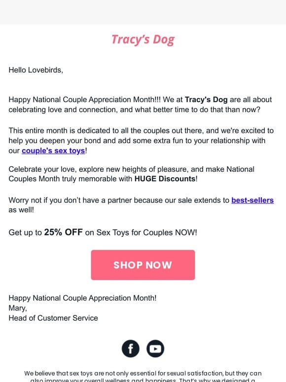Celebrate National Couples Month with HUGE Deals!