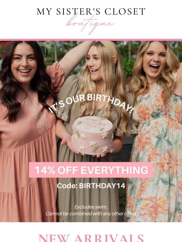 Celebrating our birthday with a SALE