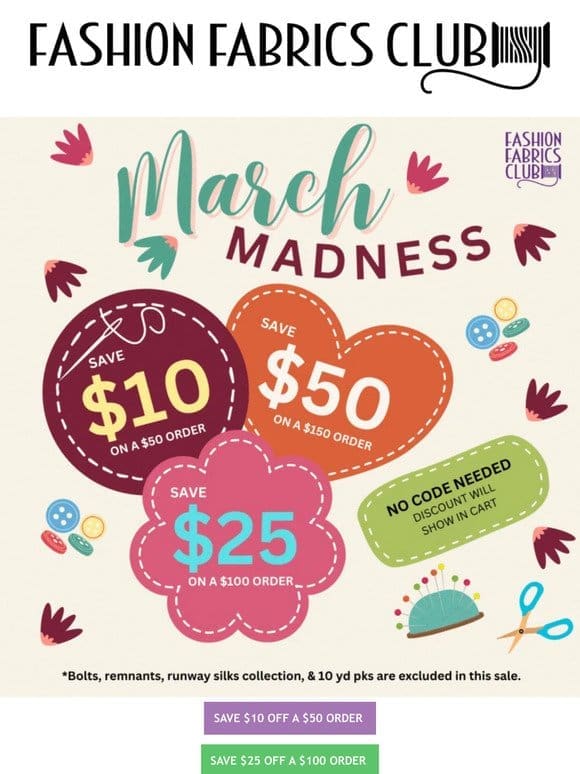 Check Out Our March MADNESS Sale