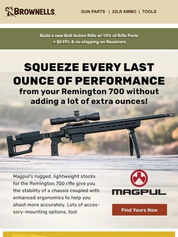 Check out Magpul’s line of Remington 700 Chassis