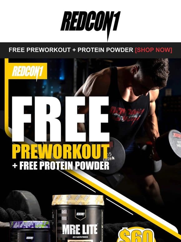 Claim your free $60 Supplement Bundle  Free TOTAL WAR & Protein Powder