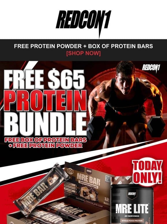 Claim your free $65 Protein Powder & Bars Bundle