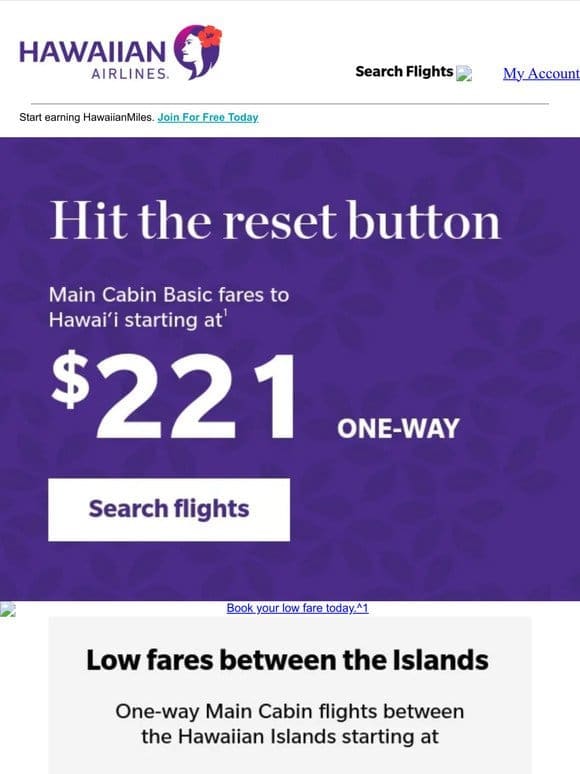 Clear your calendar for today’s Hawai‘i fares
