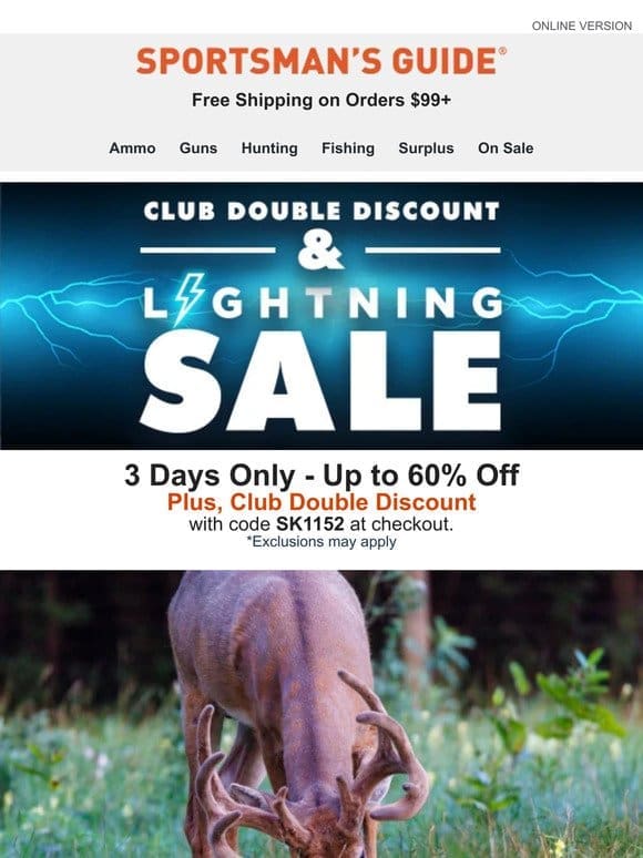 Club Double Discount + Lightning Sale ⚡