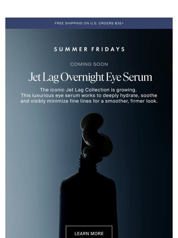 Coming Soon: Jet Lag Overnight Eye Serum