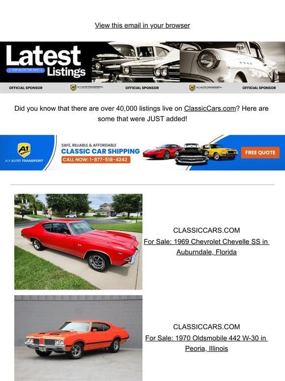 Coming in HOT on ClassicCars.com!