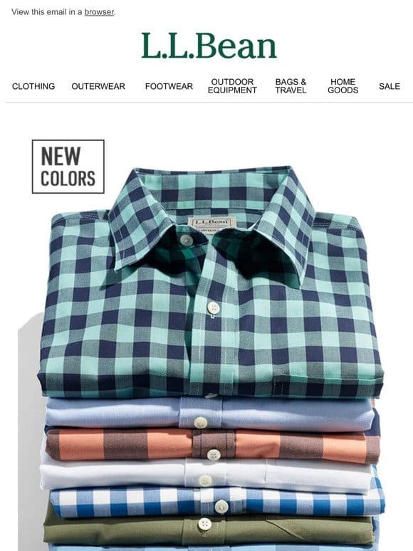 Cool Wrinkle-Free Shirts in New Colors