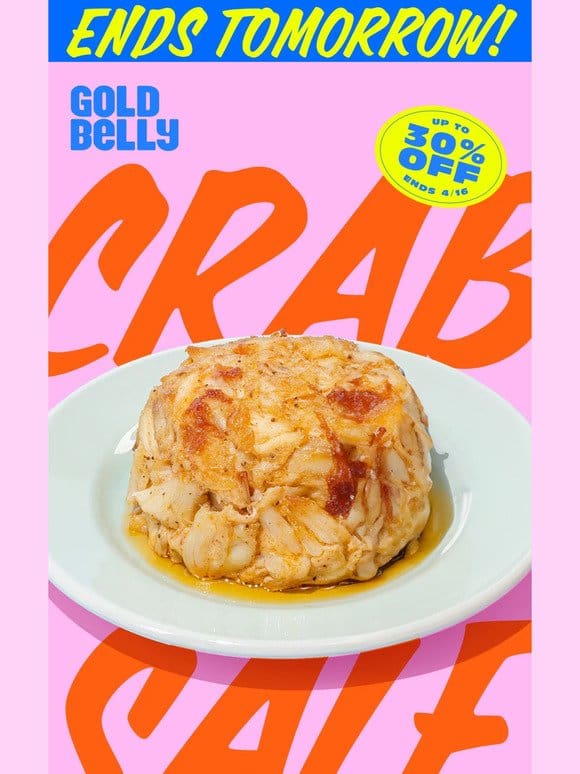 Crab Sale ENDS TOMORROW!