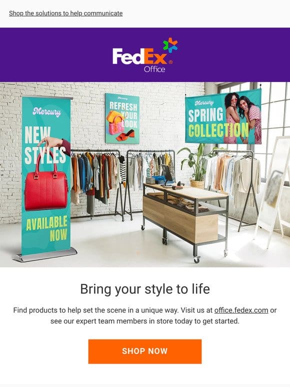 Create cool and consistent messaging with FedEx Office!