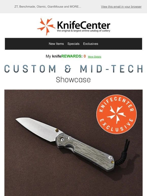 Customs & Mid-Techs: Exclusive Chris Reeve， Sinkevich， McNees