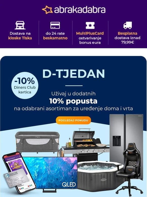 D-TJEDAN: dodatnih -10% na vrt i dom uz Diners  ️ | Koferi za avion već od 29，99 €