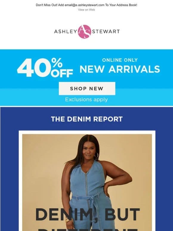 DENIM DAYS   up to 50% off – deal ends soon!