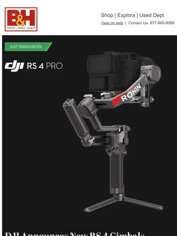 DJI Announces RS 4/RS 4 Pro Gimbals and the Focus Pro