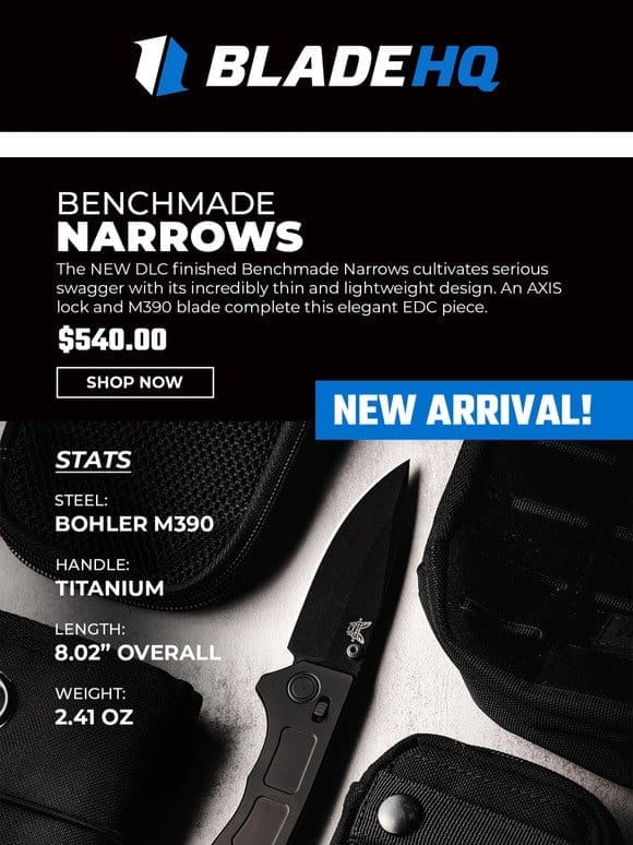 DLC finished Benchmade Narrows now available!