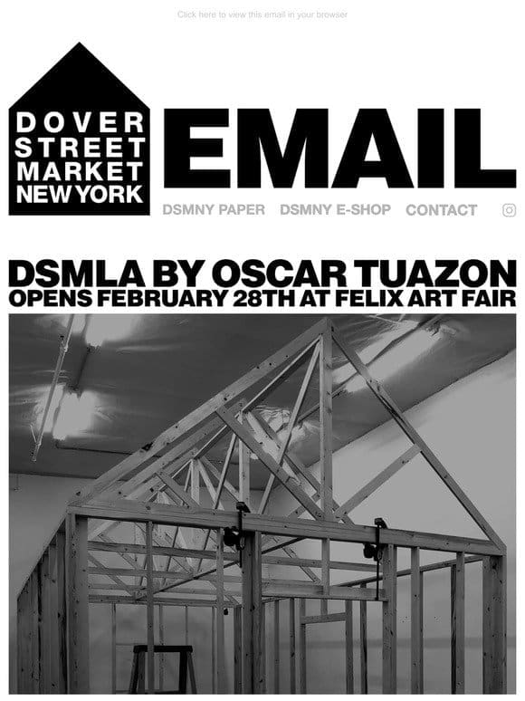 DSMLA by Oscar Tuazon opens February 28th at Felix Art Fair