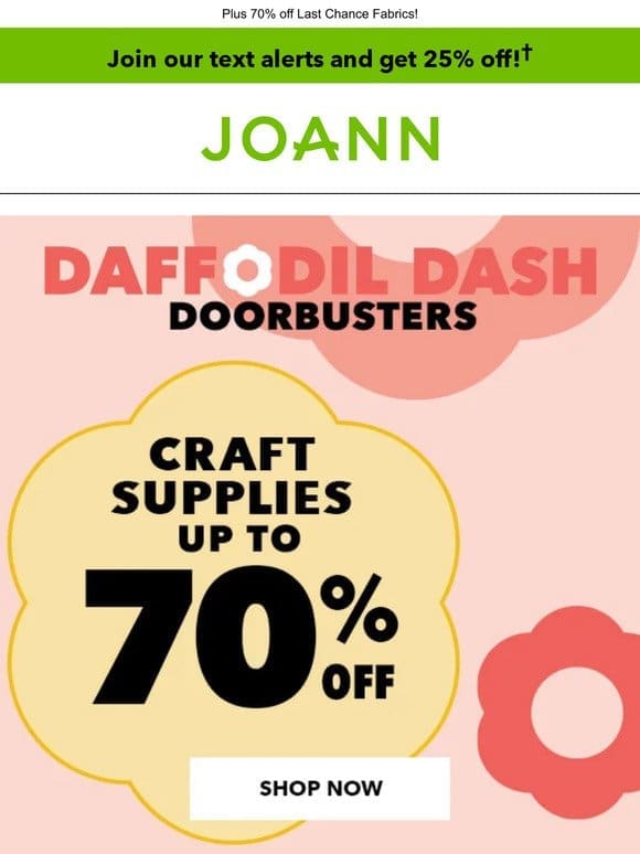 Daffodil Dash Deals ☀️Keepsake & Novelty cotton starting at $5.49 yd!