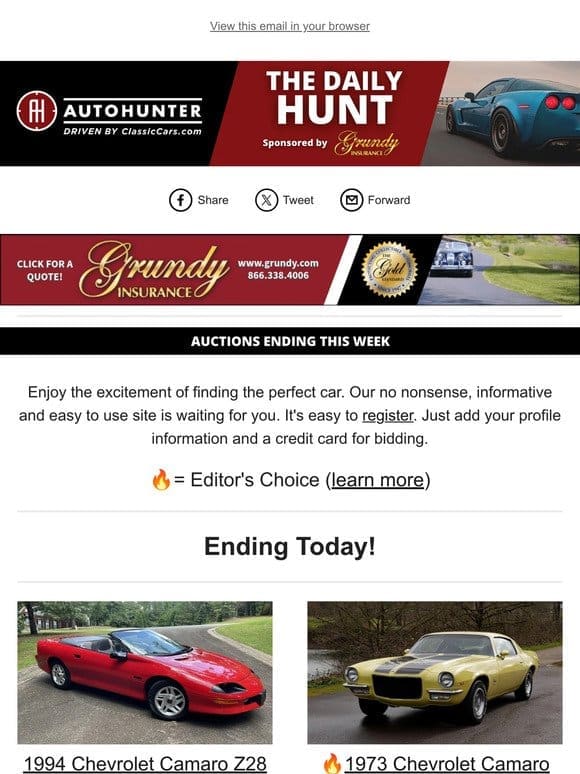 Daily Hunt: Free bids all day， every day on AutoHunter!