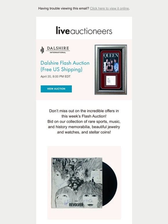 Dalshire International | Dalshire Flash Auction (Free US Shipping)
