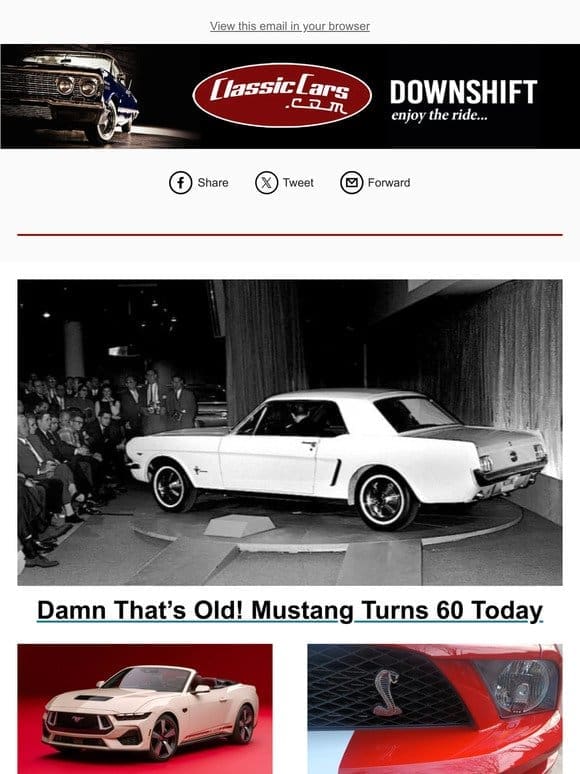 Damn That’s Old! Mustang Turns 60 Today