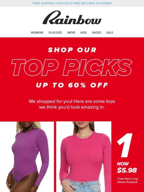Danger， Curves Ahead   Sexy TOPS on SALE Up To 60% OFF