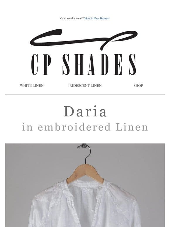 Daria in Embroidered Linen