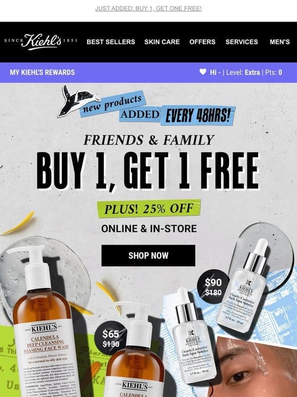 Deals on Deals Buy 1 get 1 FREE select faves + 25% off sitewide!