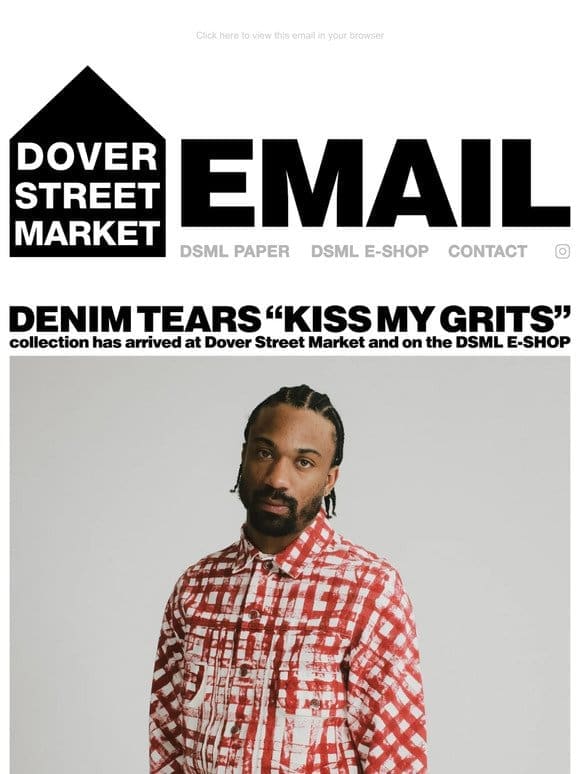 Denim Tears “Kiss My Grits” collection has arrived at Dover Street Market and on the DSML E-SHOP