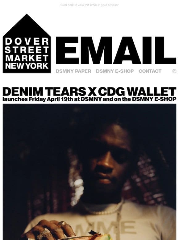 Denim Tears x CDG Wallet launches Friday April 19th at DSMNY and on the DSMNY E-SHOP