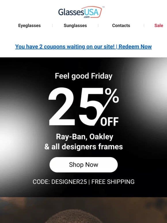 Designer sale: Ray-Ban， Oakley & all brands for less!