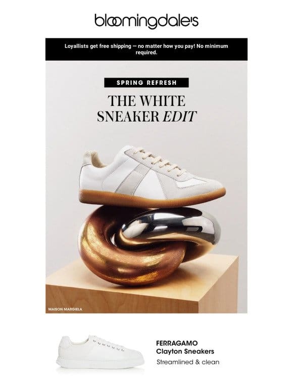 Designer white sneakers for every aesthetic