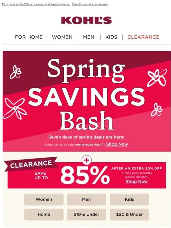 Did you hear? Our Spring Savings Bash starts TODAY!