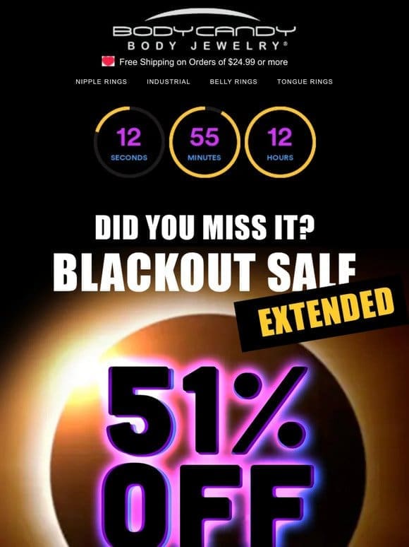 Did you miss it⁉️ 51% OFF Extended Sale