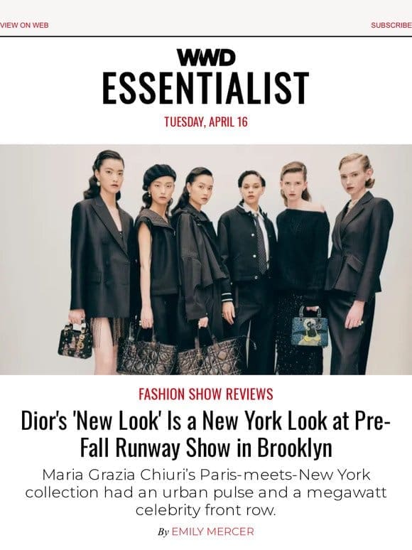Dior’s ‘New Look’ Is a New York Look at Pre-Fall Runway Show in Brooklyn