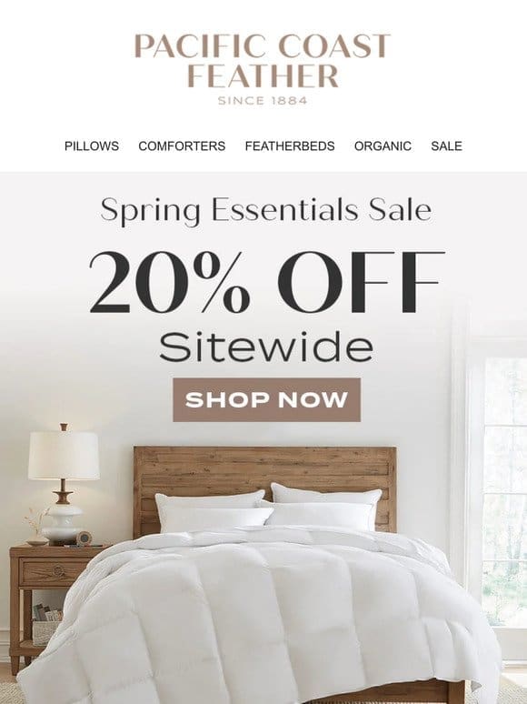 Discover Luxury Bedding with 20% OFF!