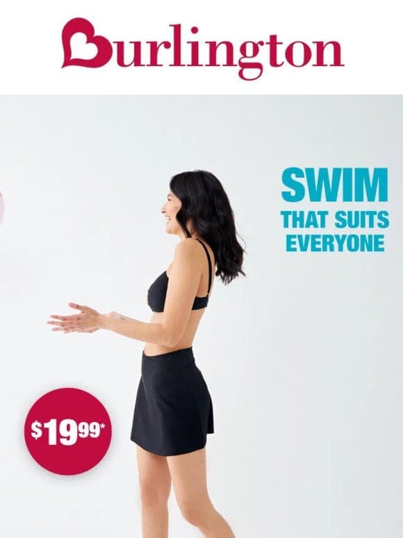 Dive for deals in swim starting at $6.99!