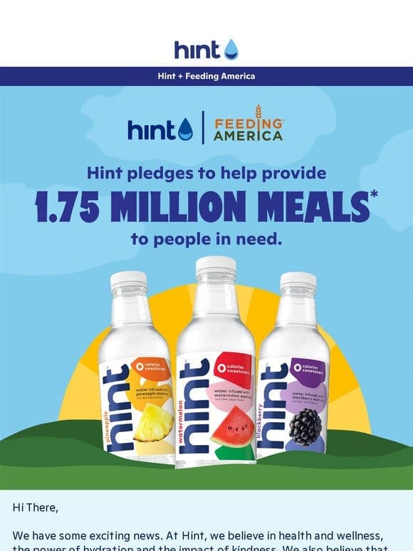 Donate to Feeding America® with Hint