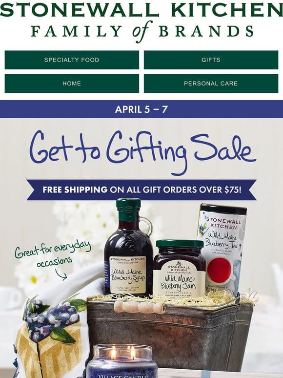 Don’t Miss It! Get FREE Shipping on All Gift Orders $75+