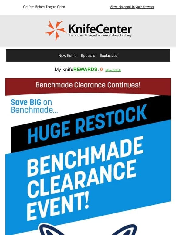 Don’t Miss Out: HUGE Benchmade Sale Restock & All SOG On Sale!