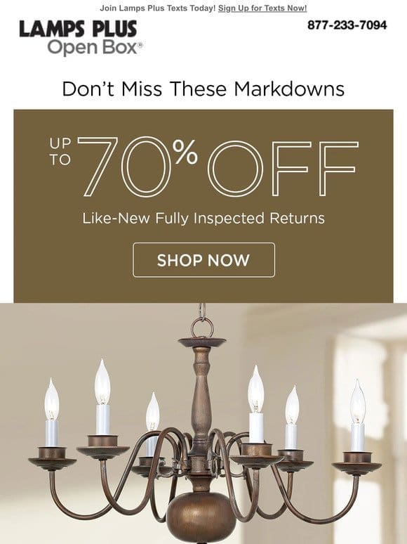 Don’t Miss These Markdowns – Up to 70% Off