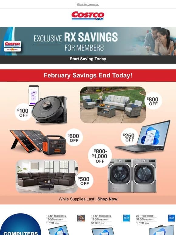 Don’t Wait – February Savings End TONIGHT!