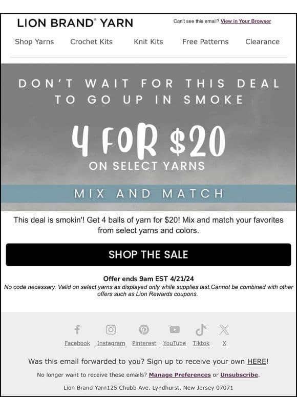 Don’t Wait For This Deal To Go Up In Smoke!