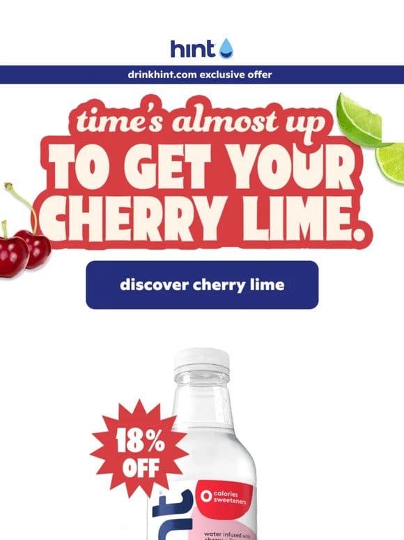 Don’t miss 18% off Cherry Lime