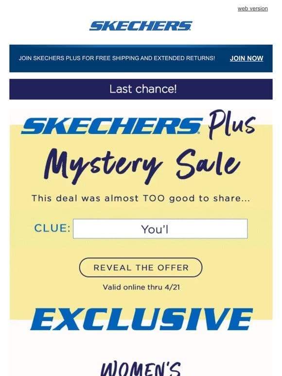 Don’t miss your chance to reveal the mystery offer